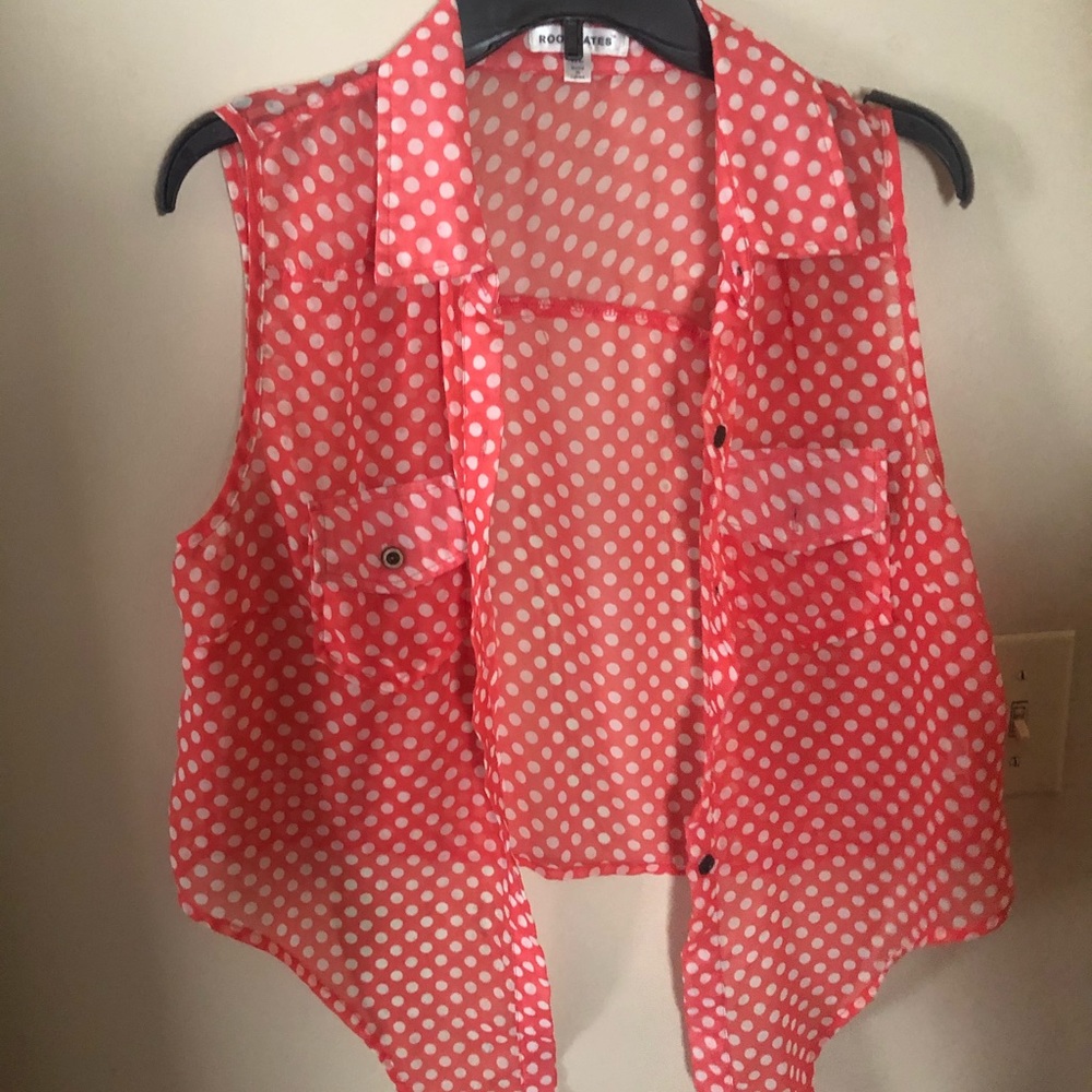Pink dotted shirt